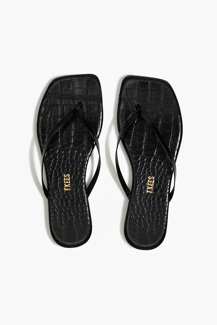 Square Toe Lily Sandal - Sable Croc