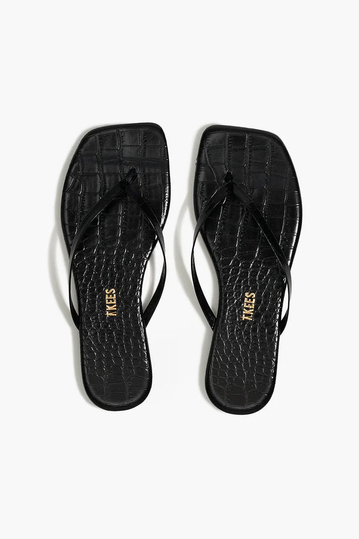Square Toe Lily Sandal - Sable Croc
