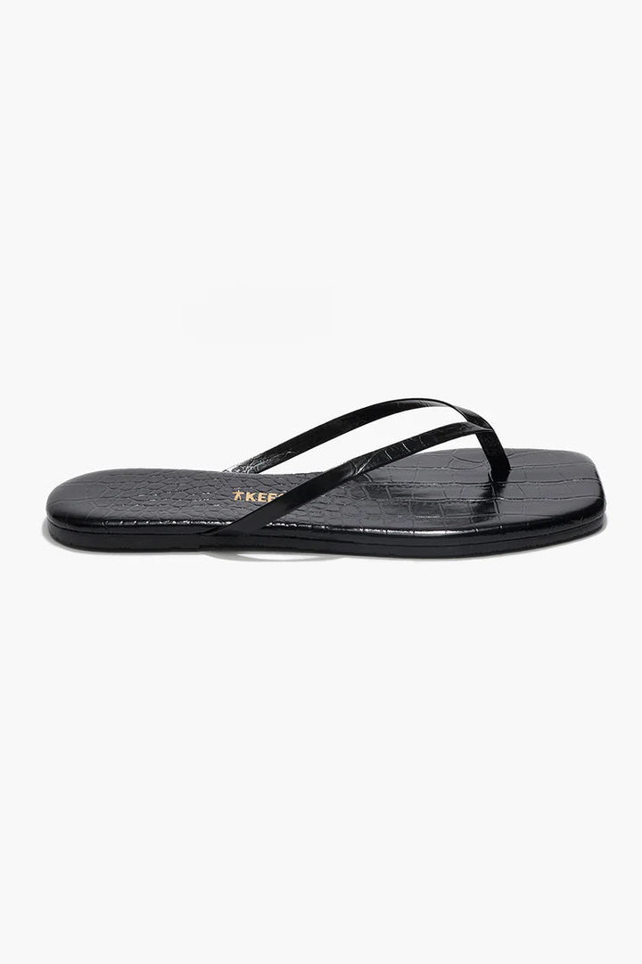 Square Toe Lily Sandal - Sable Croc