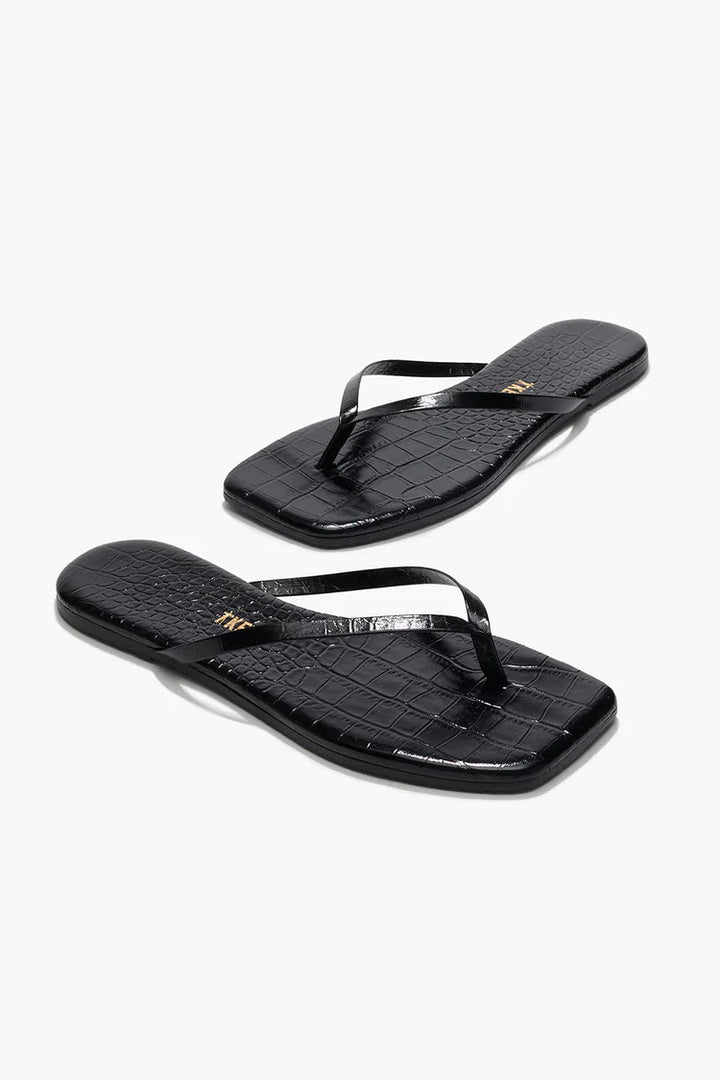 Square Toe Lily Sandal - Sable Croc