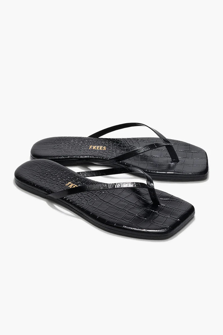 Square Toe Lily Sandal - Sable Croc