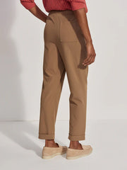 Everly Turn-up Taper Pant - Taupe Stone