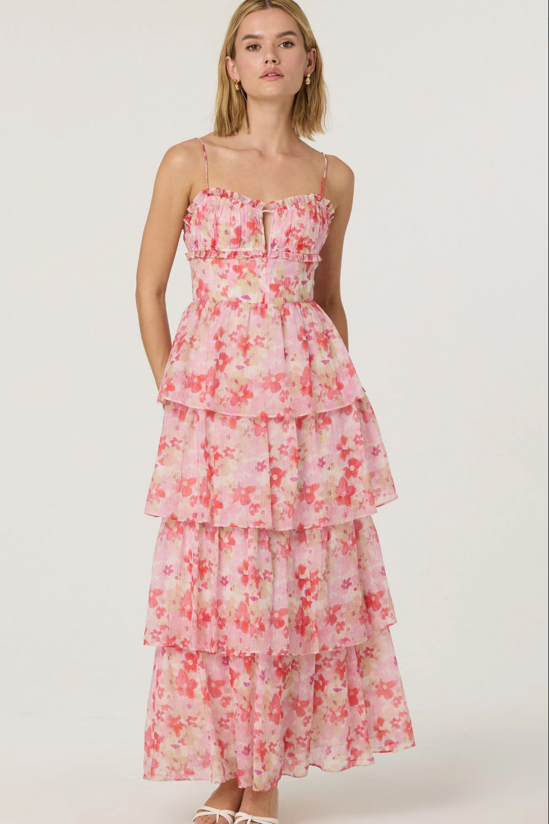 Adrianna Dress - Pink Coral Rivet Collective Adrianna Dress - Pink Coral Rivet Collective