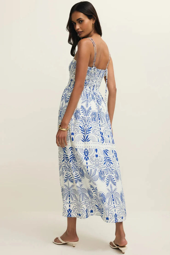 Nadine Palm Maxi Dress Nautical