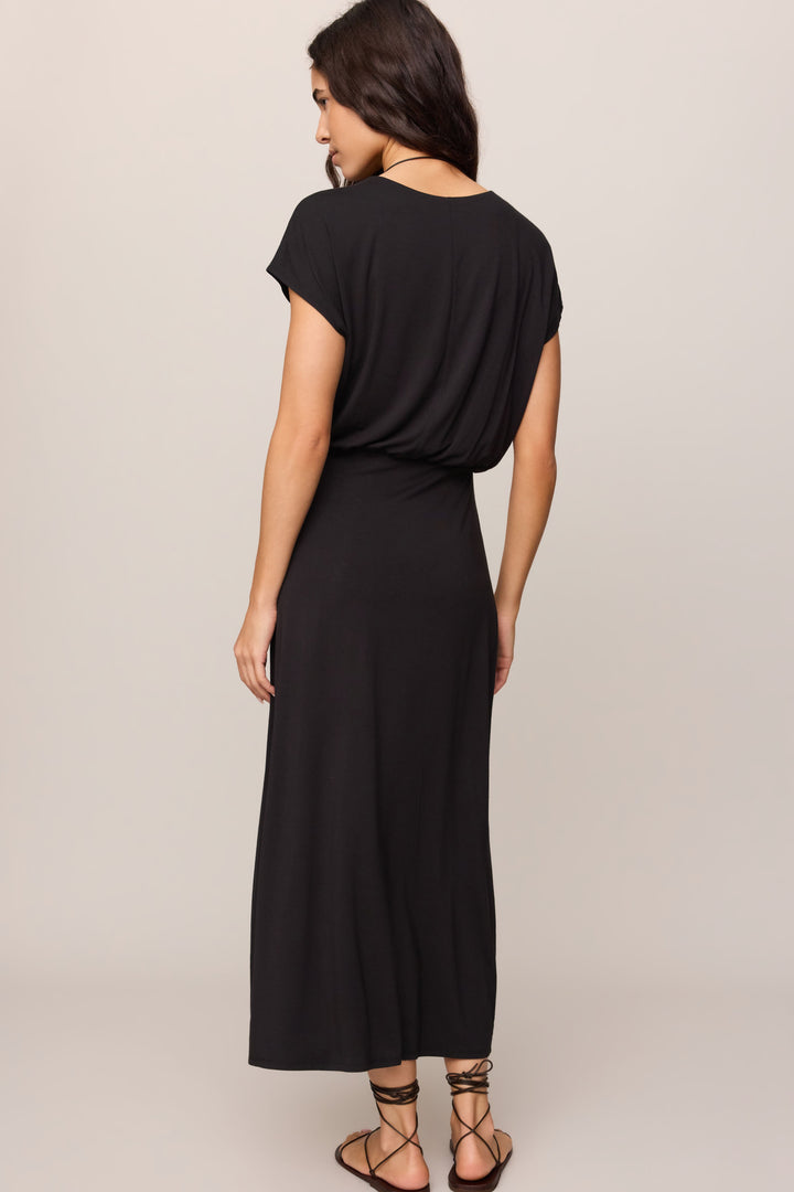 Anika Midi Dress - Black - Back