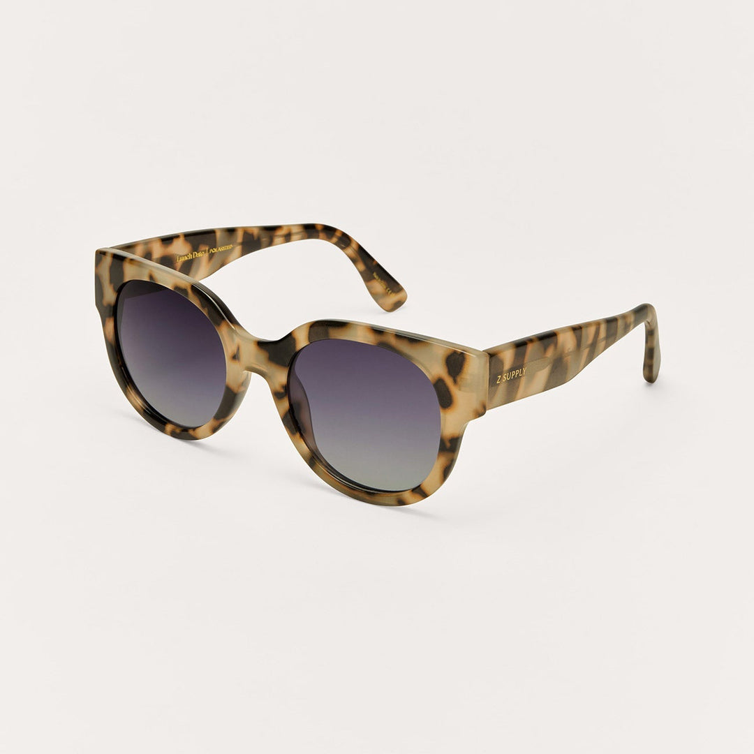 Z Supply Lunch Date Sunglasses in Dark Tort Gradient - back