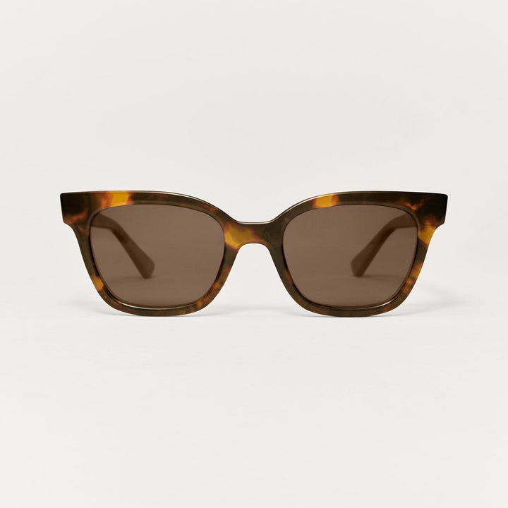 Z Supply High Tide Sunglasses in Brown Tortoise - front
