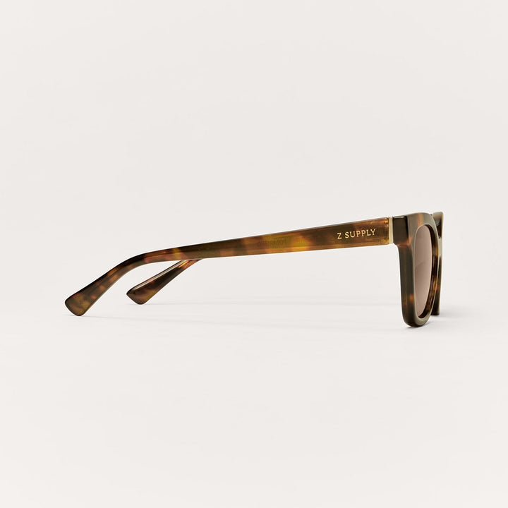 Z Supply High Tide Sunglasses in Brown Tortoise - side
