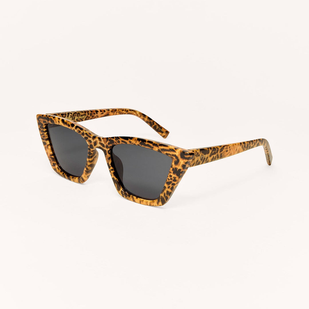 Z Supply Villa Sunglasses in Leopard Grey - back