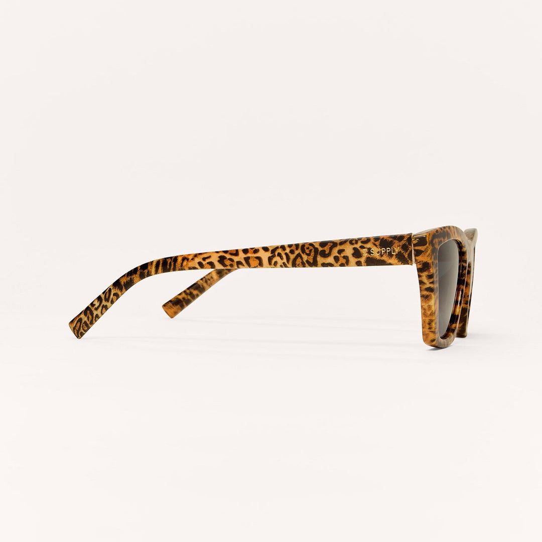 Z Supply Villa Sunglasses in Leopard Grey - side