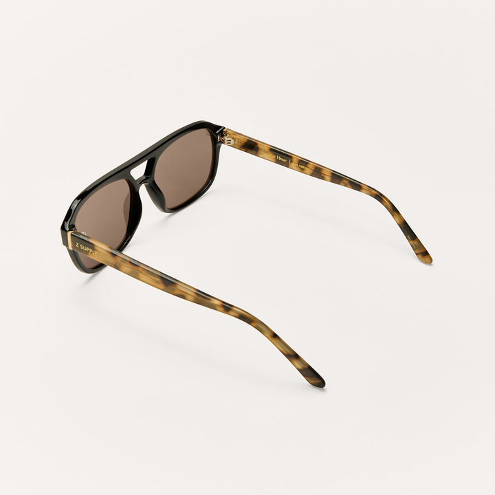 Z Supply After Hour Sunglasses in Black Tort Brown - detail