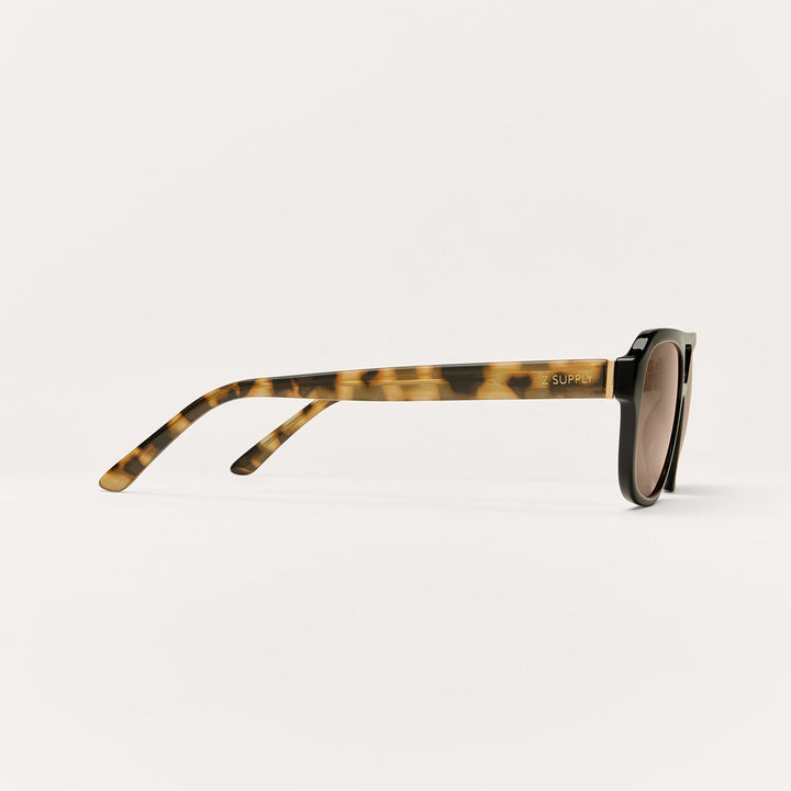 Z Supply After Hour Sunglasses in Black Tort Brown - side