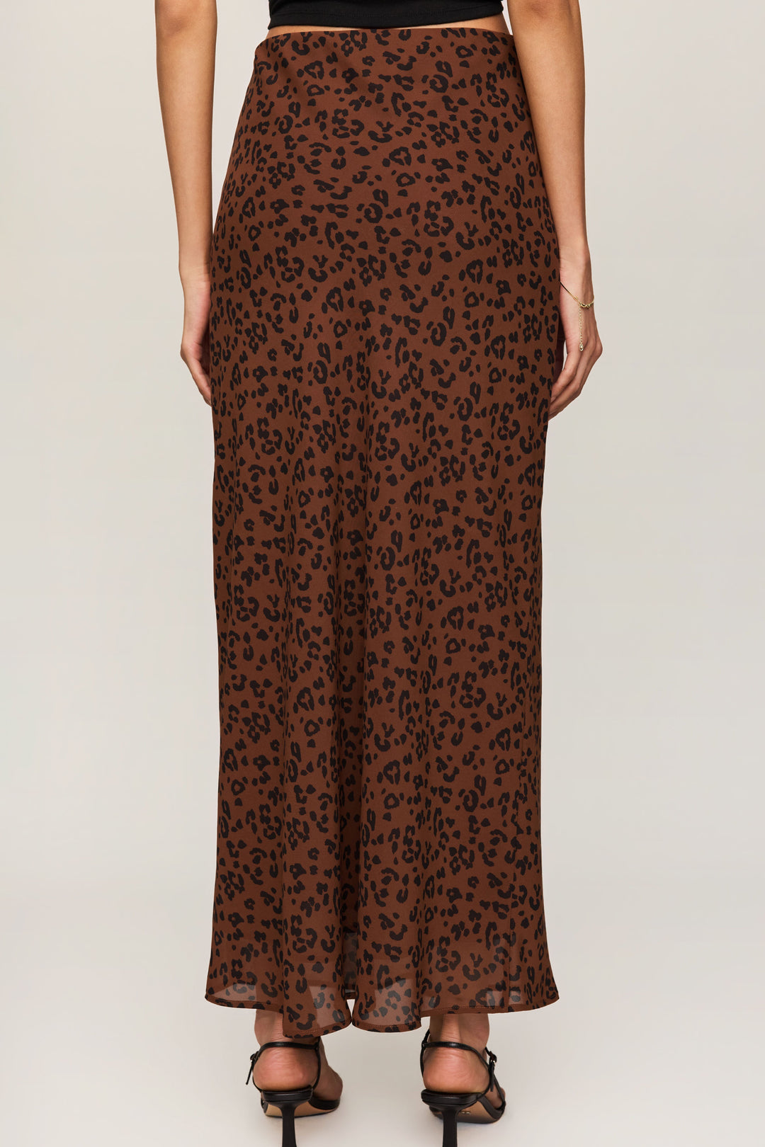Z Supply Europa Leopard Maxi Skirt in Burnt Umber - back