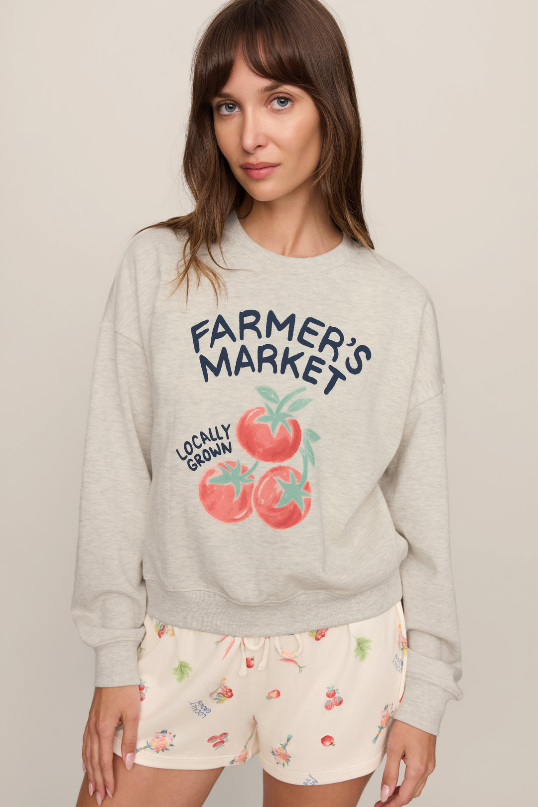 Home Grown Sweatshirt - Feather Grey - Front