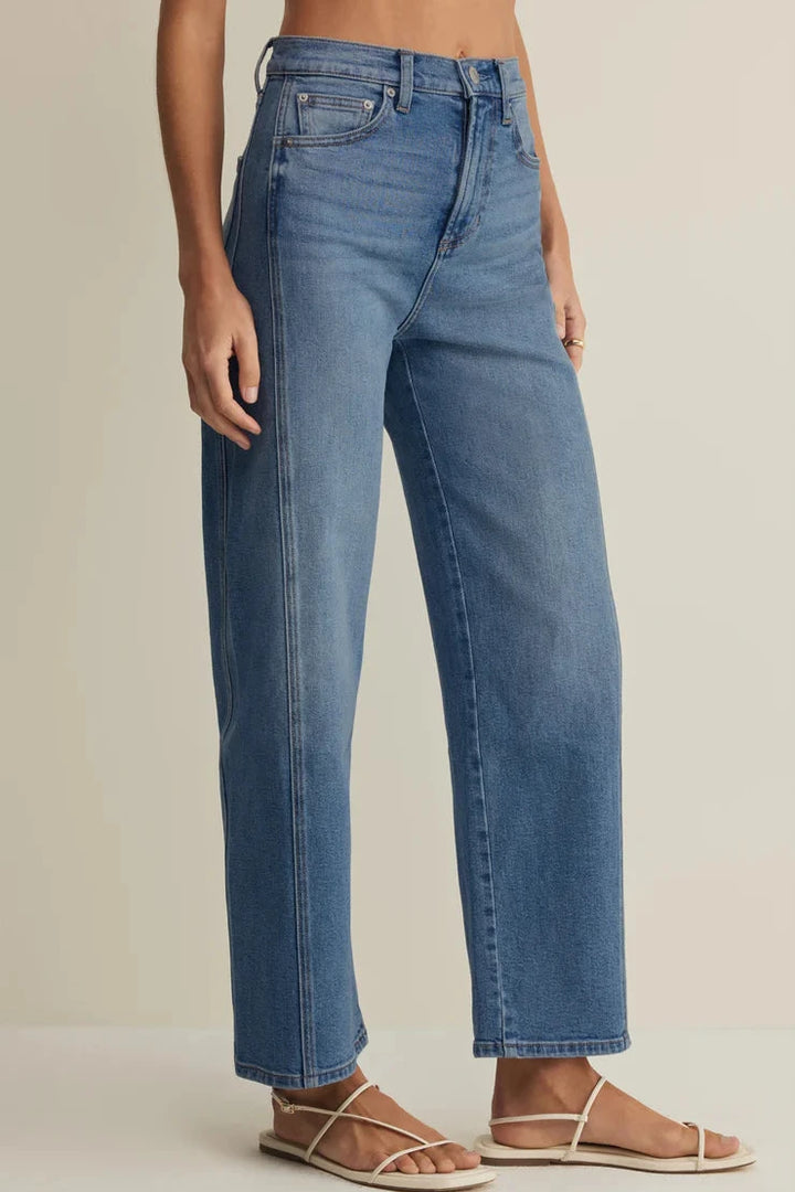 Luna High Rise Bowed Crop - Eternity