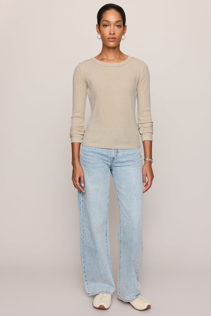 Z Supply Arlet Mini Thermal Top in Soft Ecru
