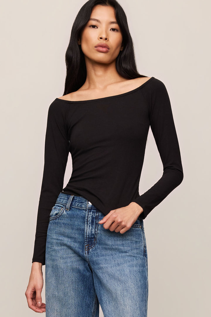 Z Supply Sabrina Second Skin Top black front