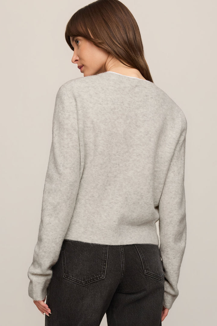 Z Supply Medina Cozy Cardigan in Feather Grey - back
