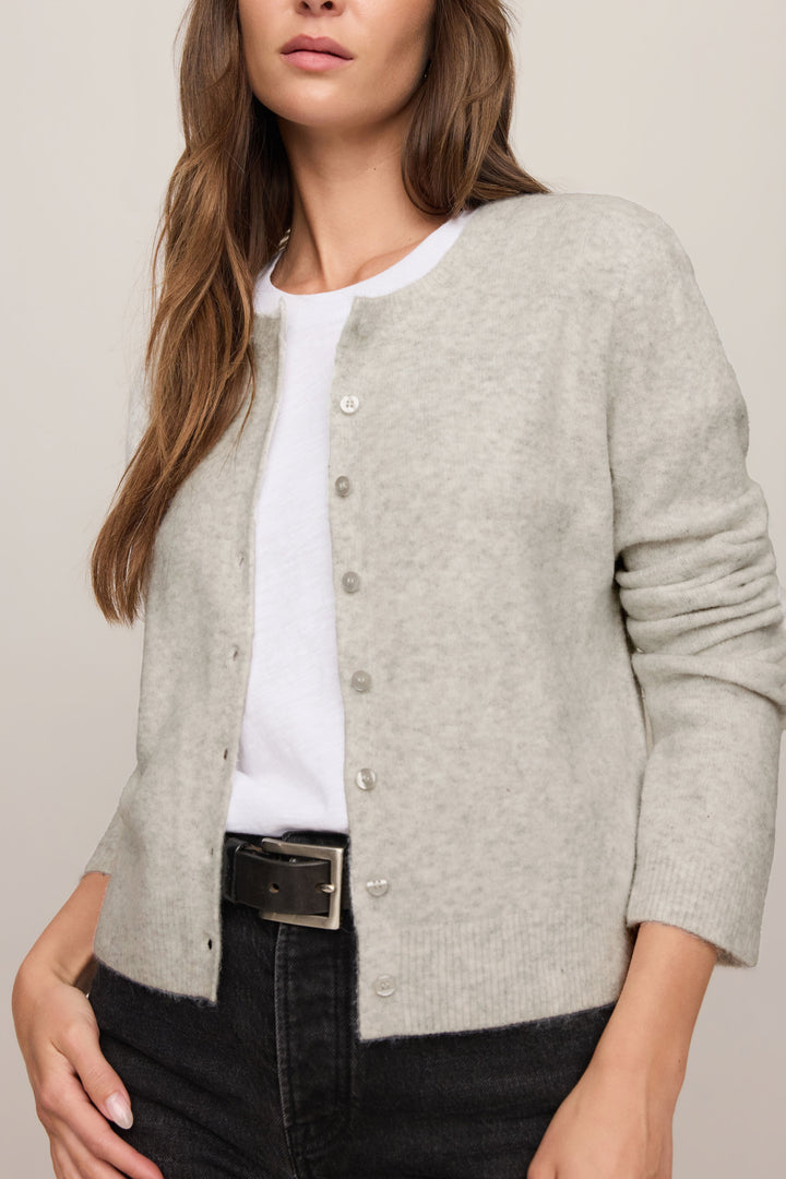 Z Supply Medina Cozy Cardigan in Feather Grey - detail