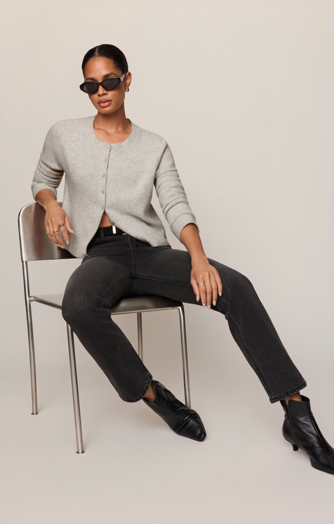 Medina Cardigan - Feather Grey