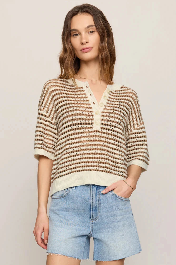 Kylo Striped Sweater - Taro