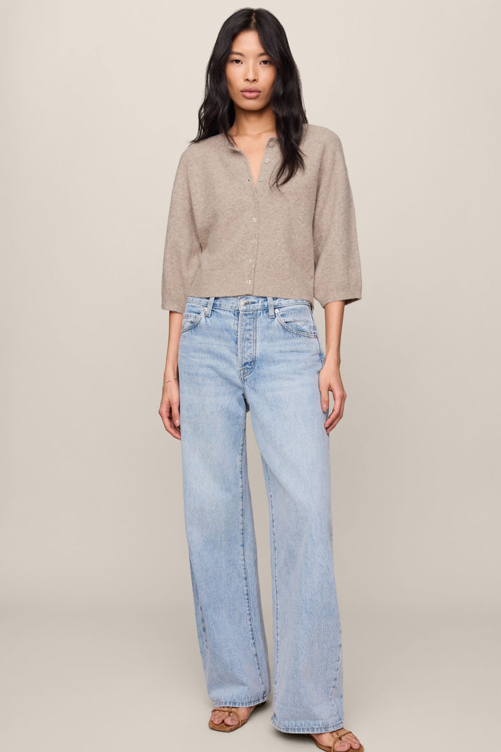 Valor Cardigan - Natural Heather - Side