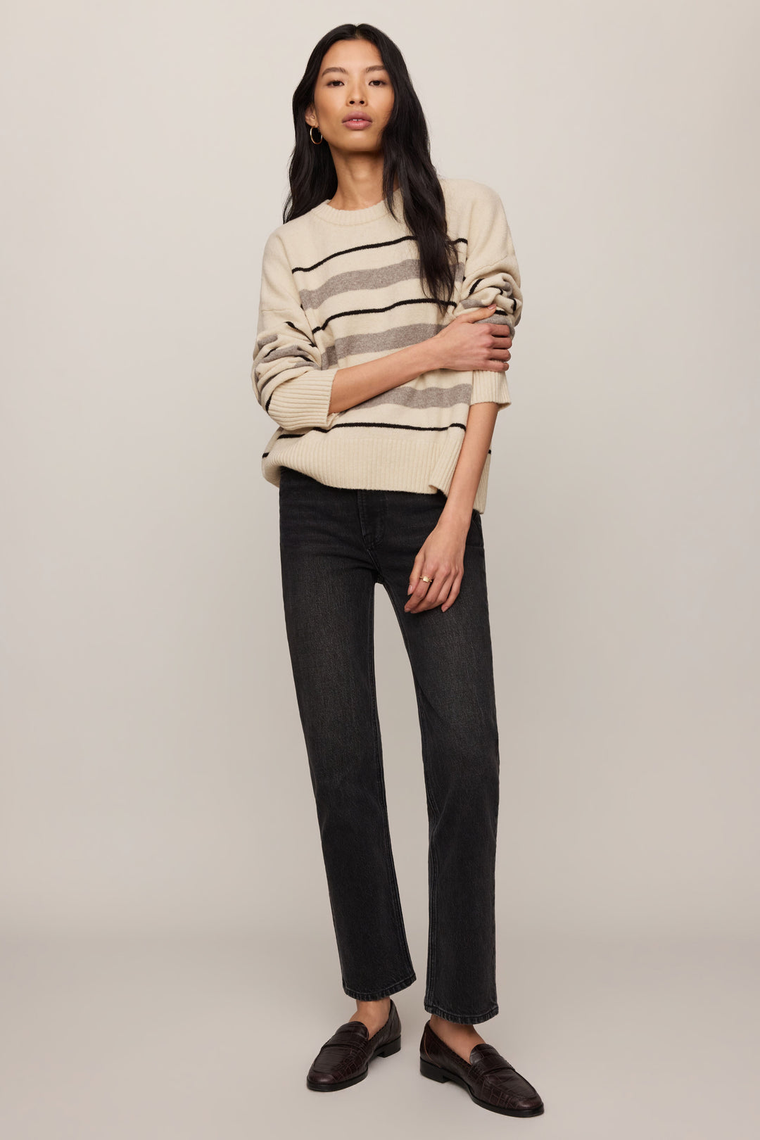 Z Supply Cirrus Stripe Sweater in Chalk