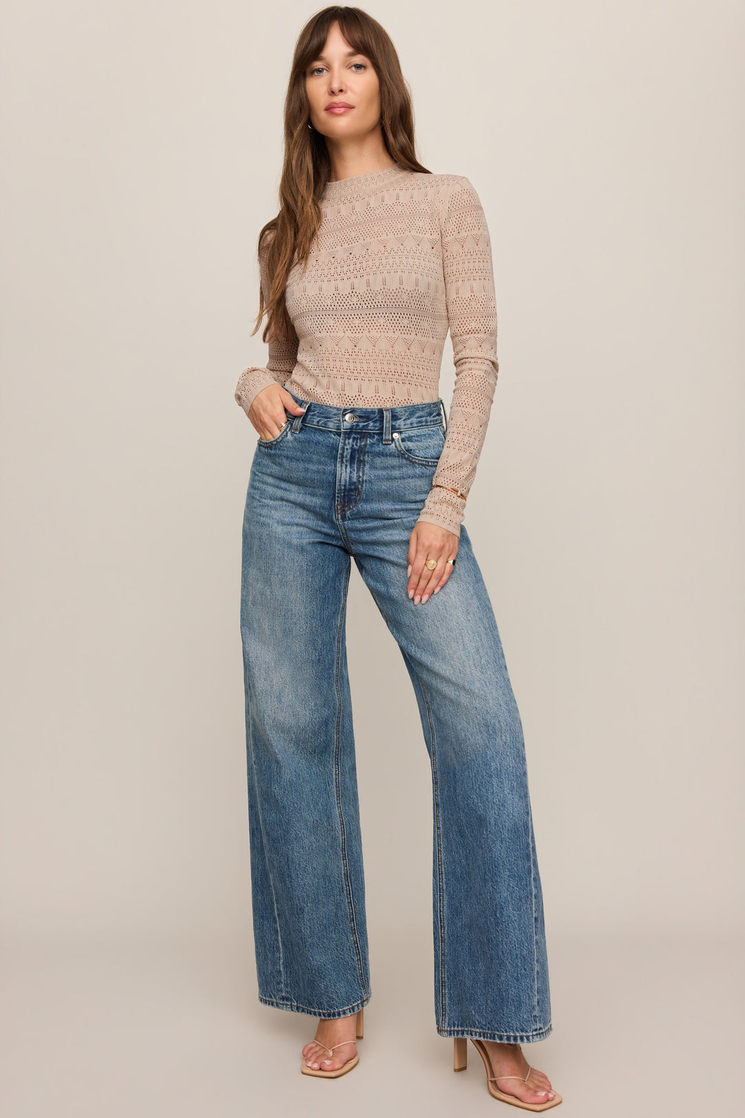 Z Supply Avery Sweater Top in Soft Ecru