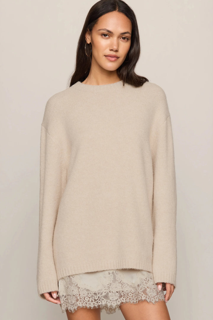 Meadow Muse Lace Mini Dress - Frosted Pearl