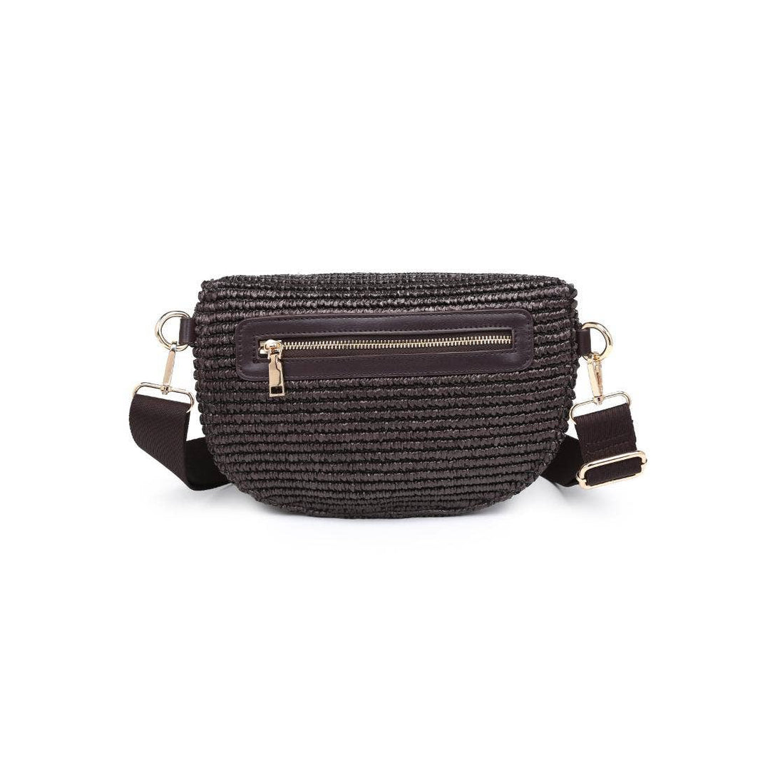 Gizelle Large Checker Bag - Chocolate Brown