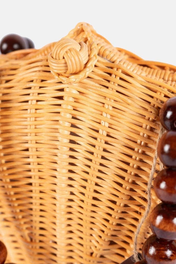 Sanibel Woodbead Crossbody Bag