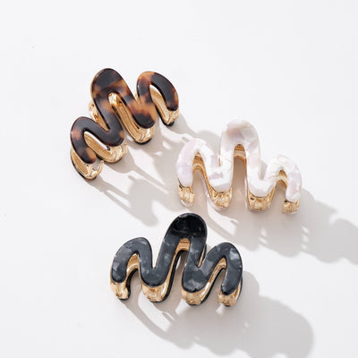 Mini Metal Squiggle Claw Clip