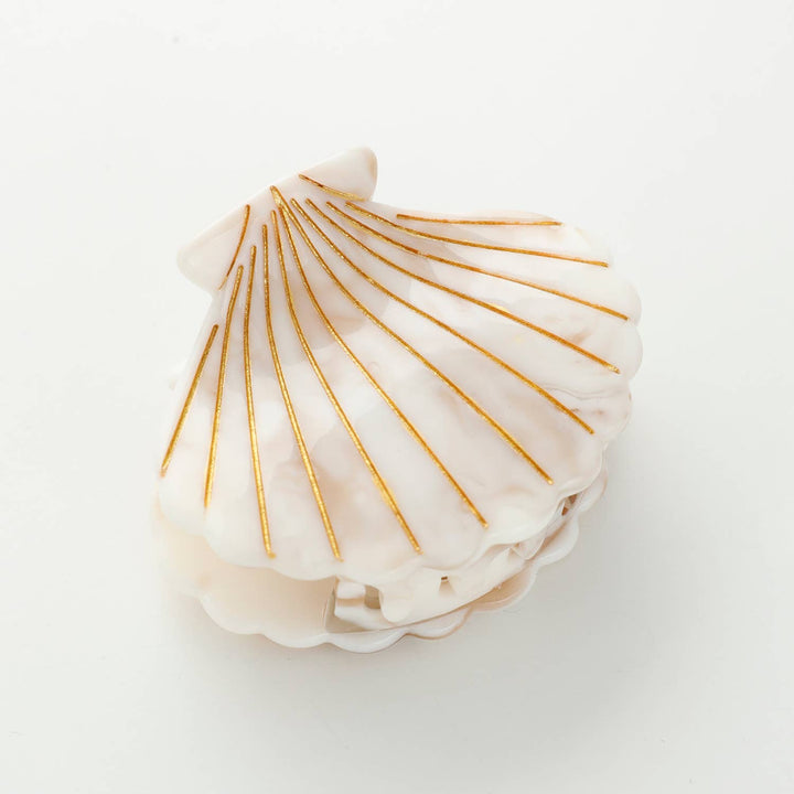 Calacatta Seashell Claw Clip - 2 inch