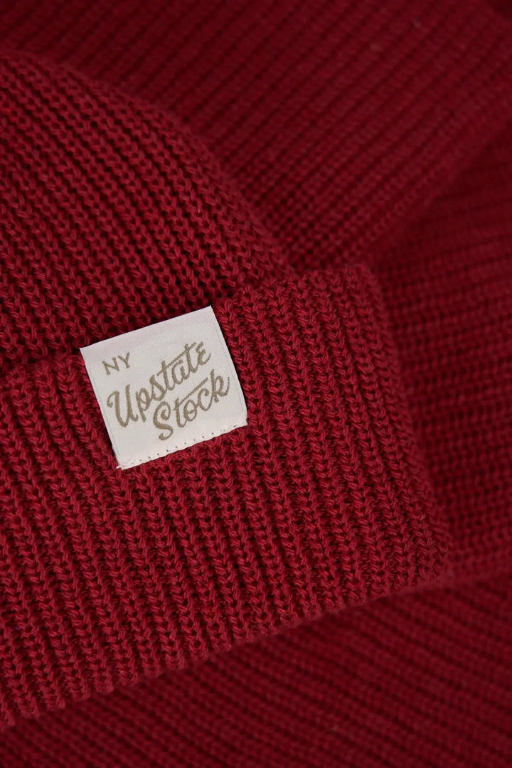 Upcycled Cotton Watchcap - Pomegranate