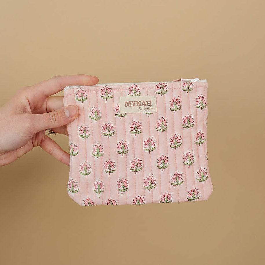 Rosy Mist Quilted Coin Pouch