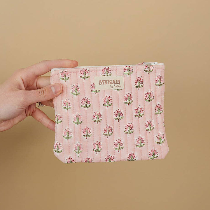 Rosy Mist Quilted Coin Pouch
