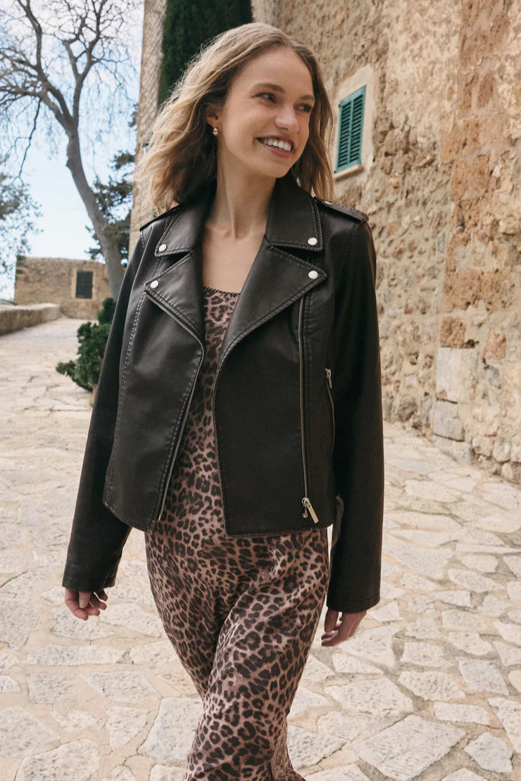 Alchemy Moto Faux Leather Jacket - Black