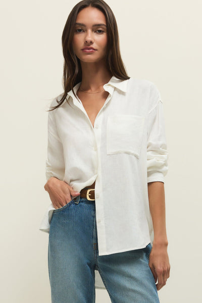 Alfie Button Up Shirt - White