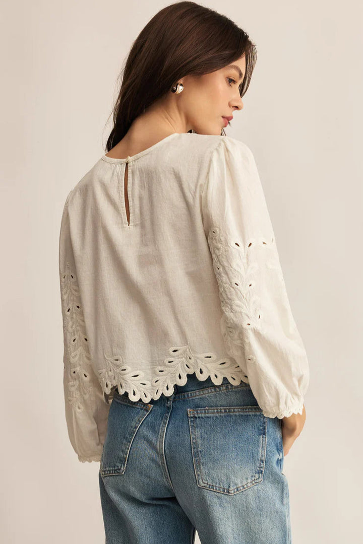 Ambroise Embroidered Linen Top