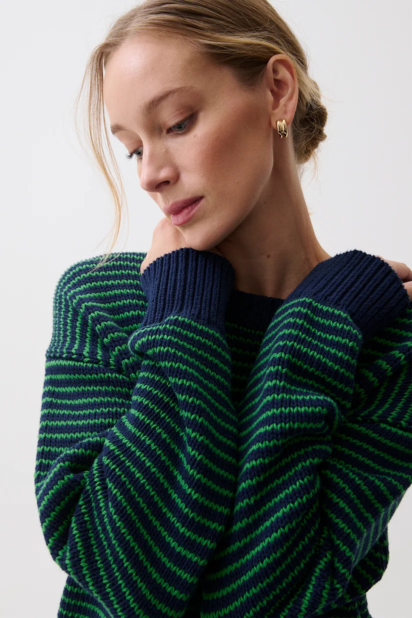 Aura Relaxed Crewneck Sweater - Midgreen