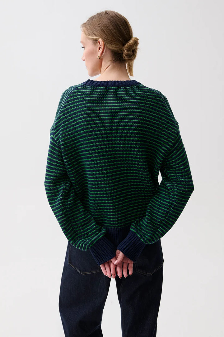 Aura Relaxed Crewneck Sweater - Midgreen