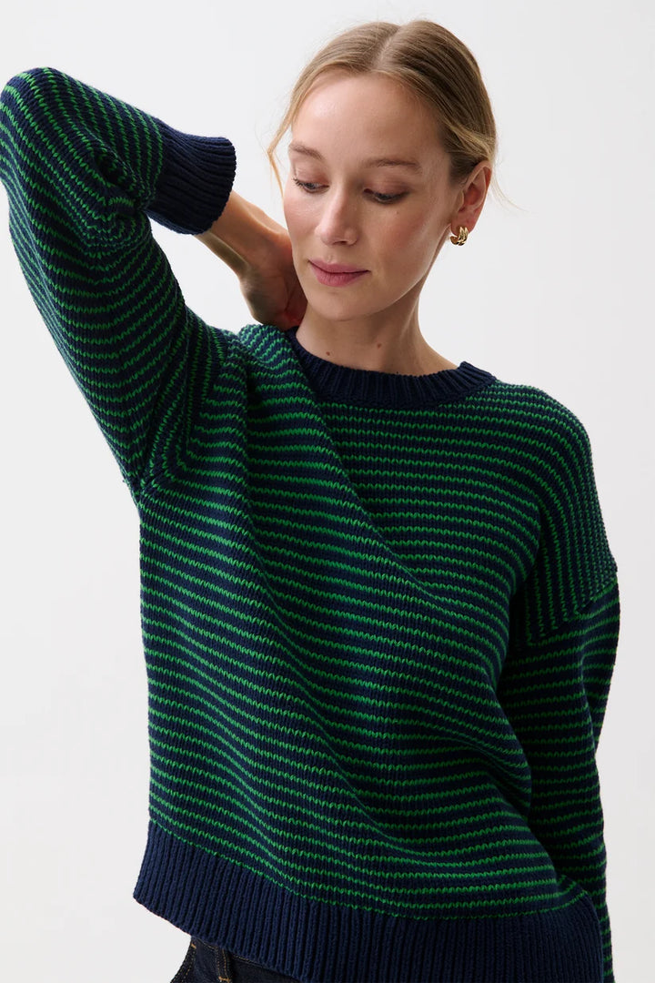 Aura Relaxed Crewneck Sweater - Midgreen