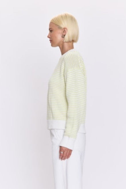 Aura Relaxed Crewneck Sweater - Limeade