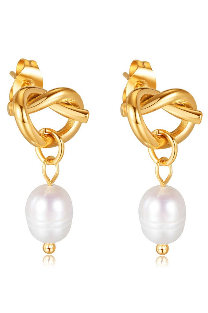 Pearl Drop Earrings - Gold