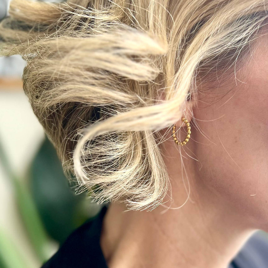 Beaded Hoop Earrings