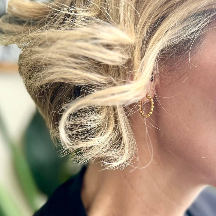 Beaded Hoop Earrings
