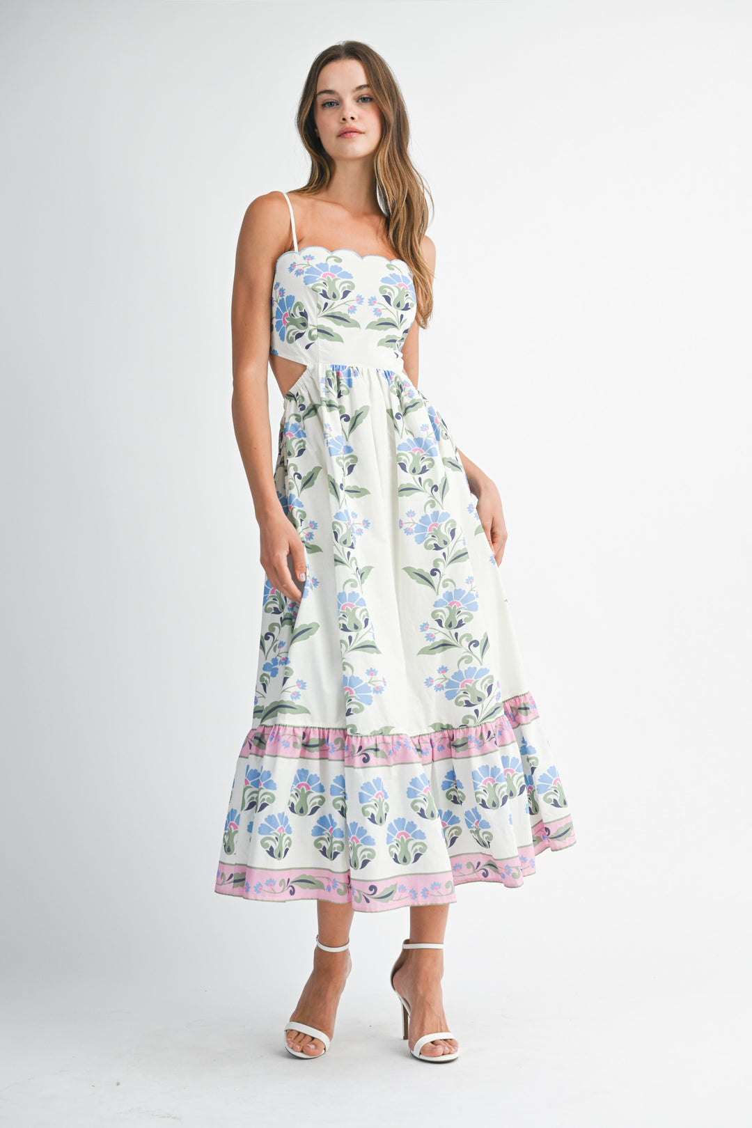 Kaleido Reef Floral Midi Dress