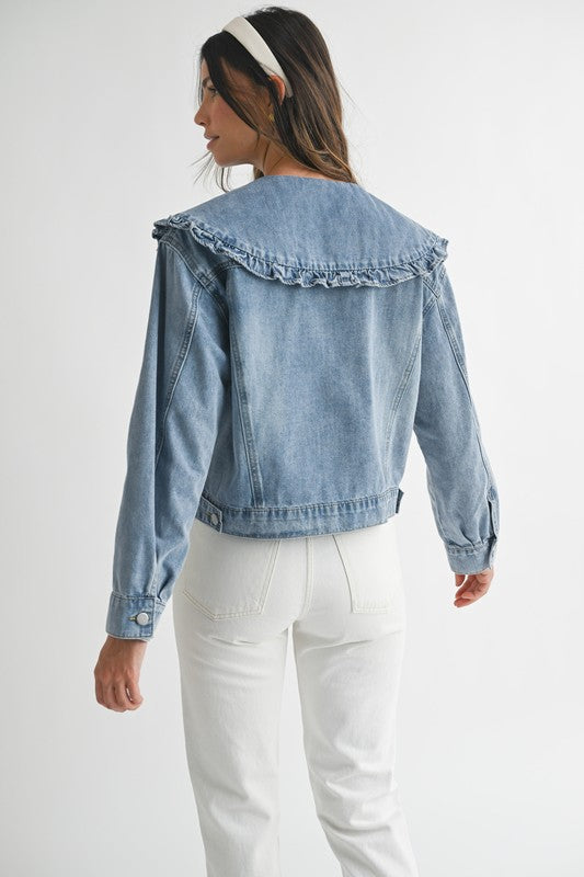 Lily Scalloped Denim Jacket