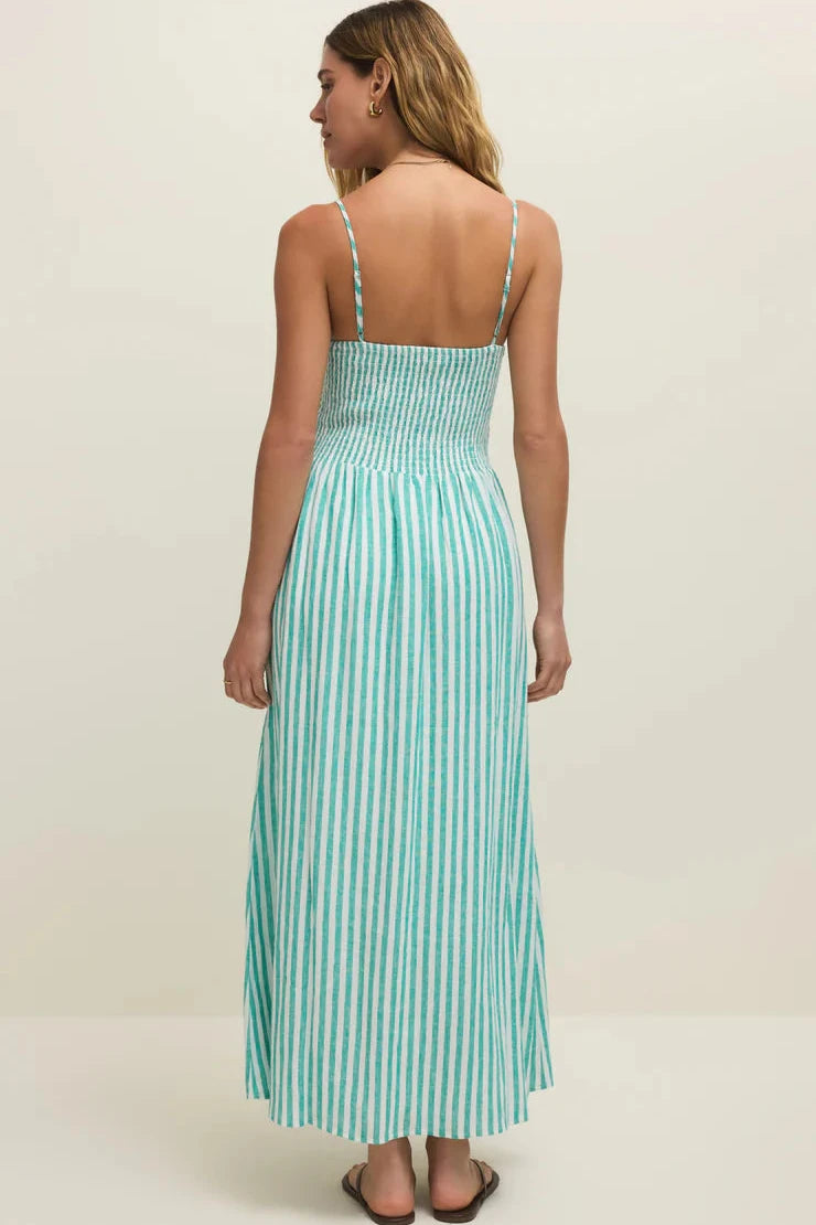 Bayside Striped Midi Dress - La Palma