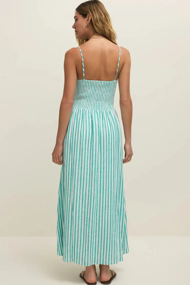 Bayside Striped Midi Dress - La Palma